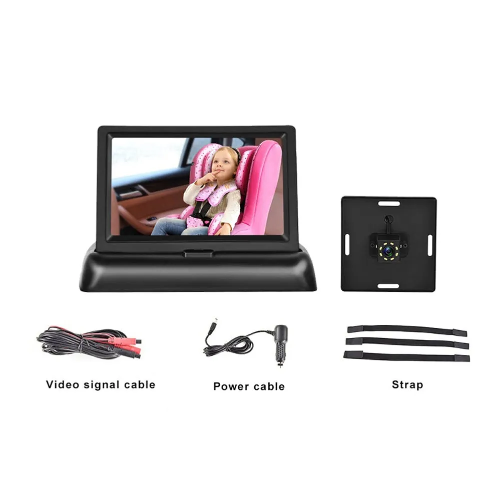 12-24v Car Monitor Folding Screen Display with Cigarette Lighter