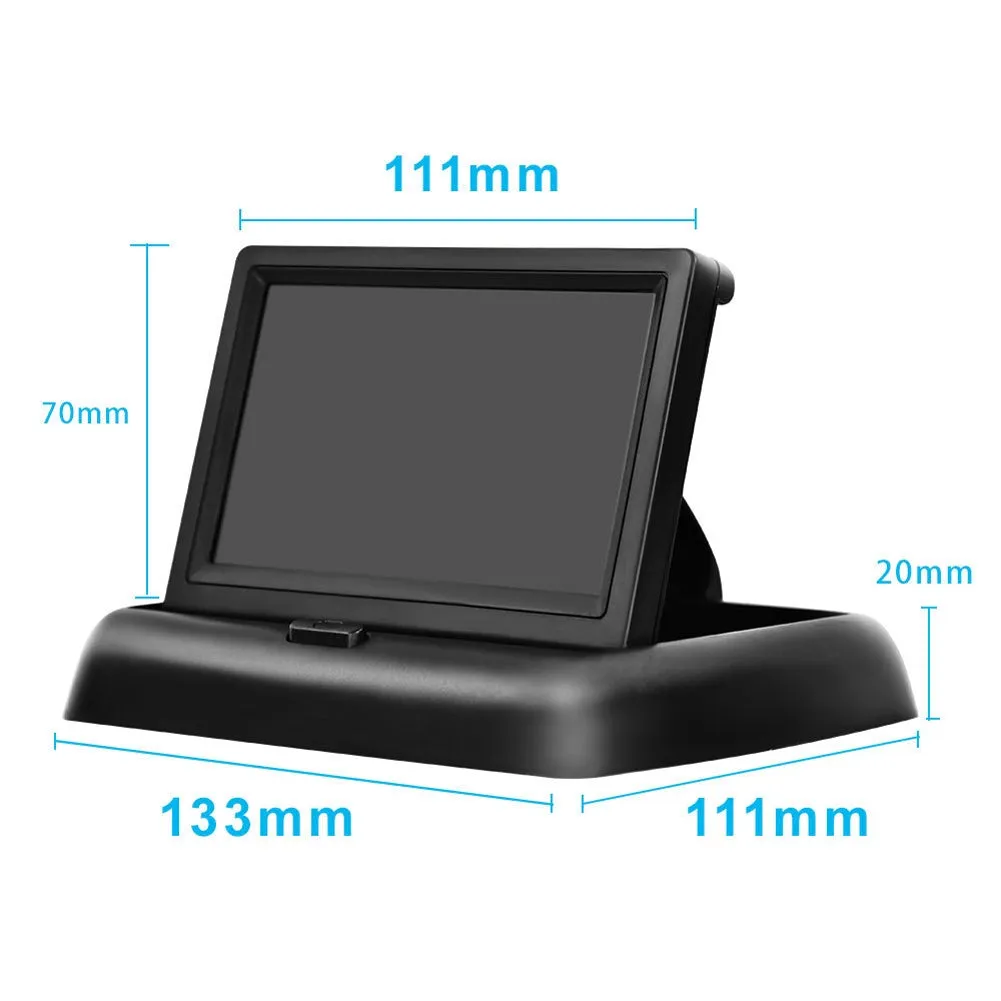 12-24v Car Monitor Folding Screen Display with Cigarette Lighter