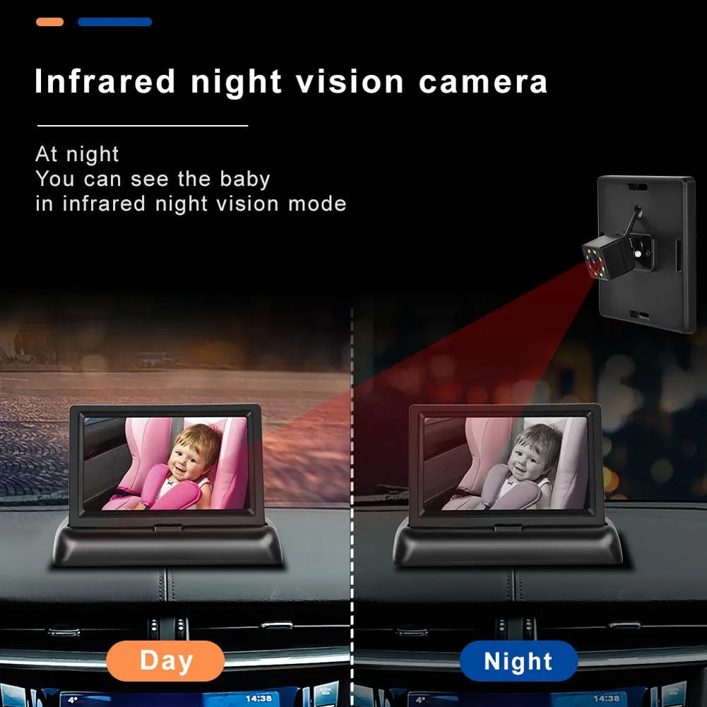 12-24v Car Monitor Folding Screen Display with Cigarette Lighter