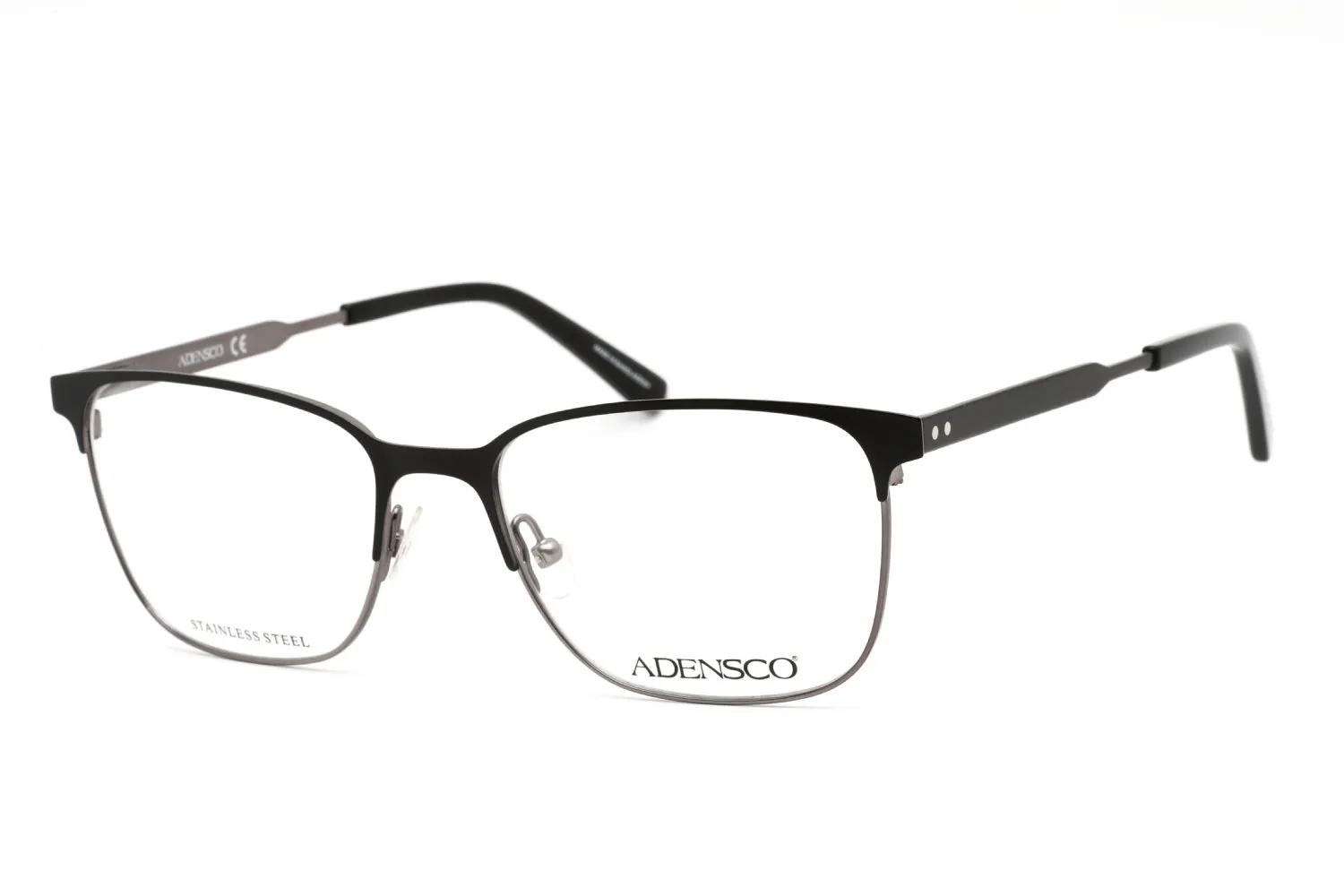 Adensco  AD 123 Eyeglasses Black Ruthenium/Clear demo lens