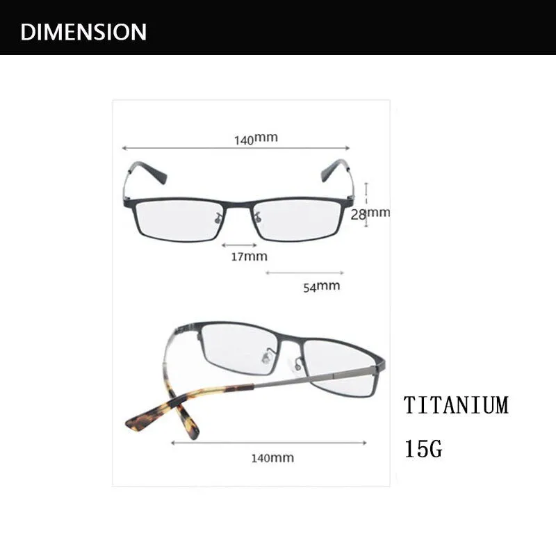 Aissuarvey Men's Full Rim Titanium Frame Eyeglasses  AS0003