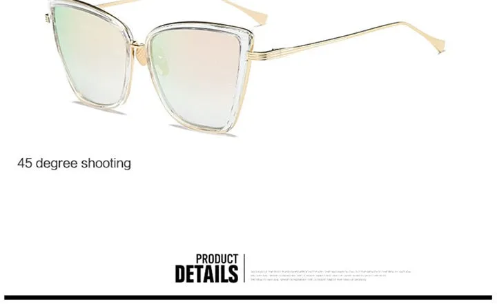 Alloy Cat Eye Sunglasses Women  Gradient Lens Sun Glasses