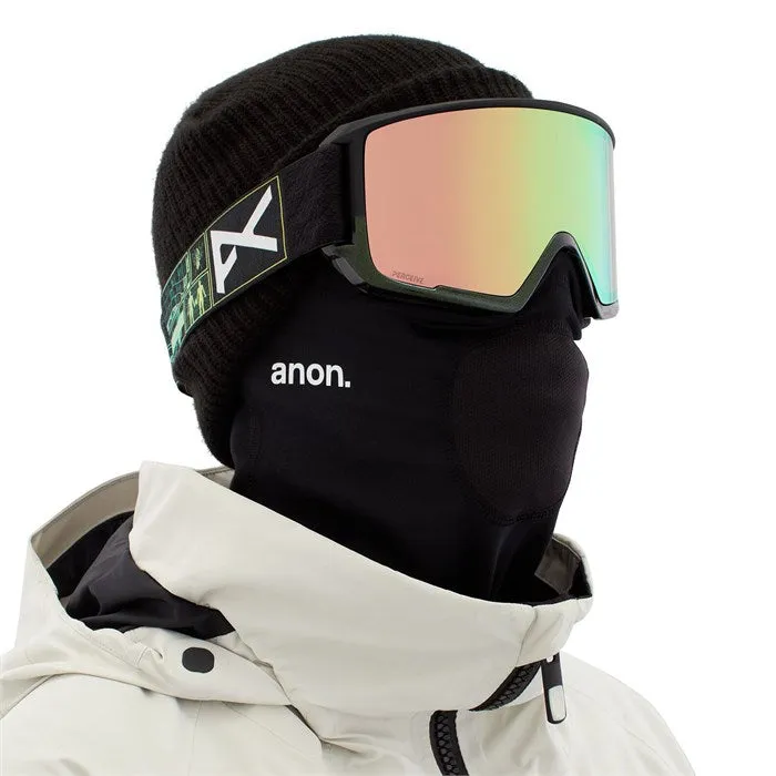 Anon M3 Goggles MFI Face mask & Spare Lens Mens 2023 Squares / Perceive Variable Green Lens