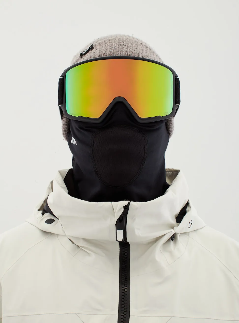 Anon M3 Goggles MFI Face mask & Spare Lens Mens Asian Fit 2022 Black / Perceive Variable Green Lens