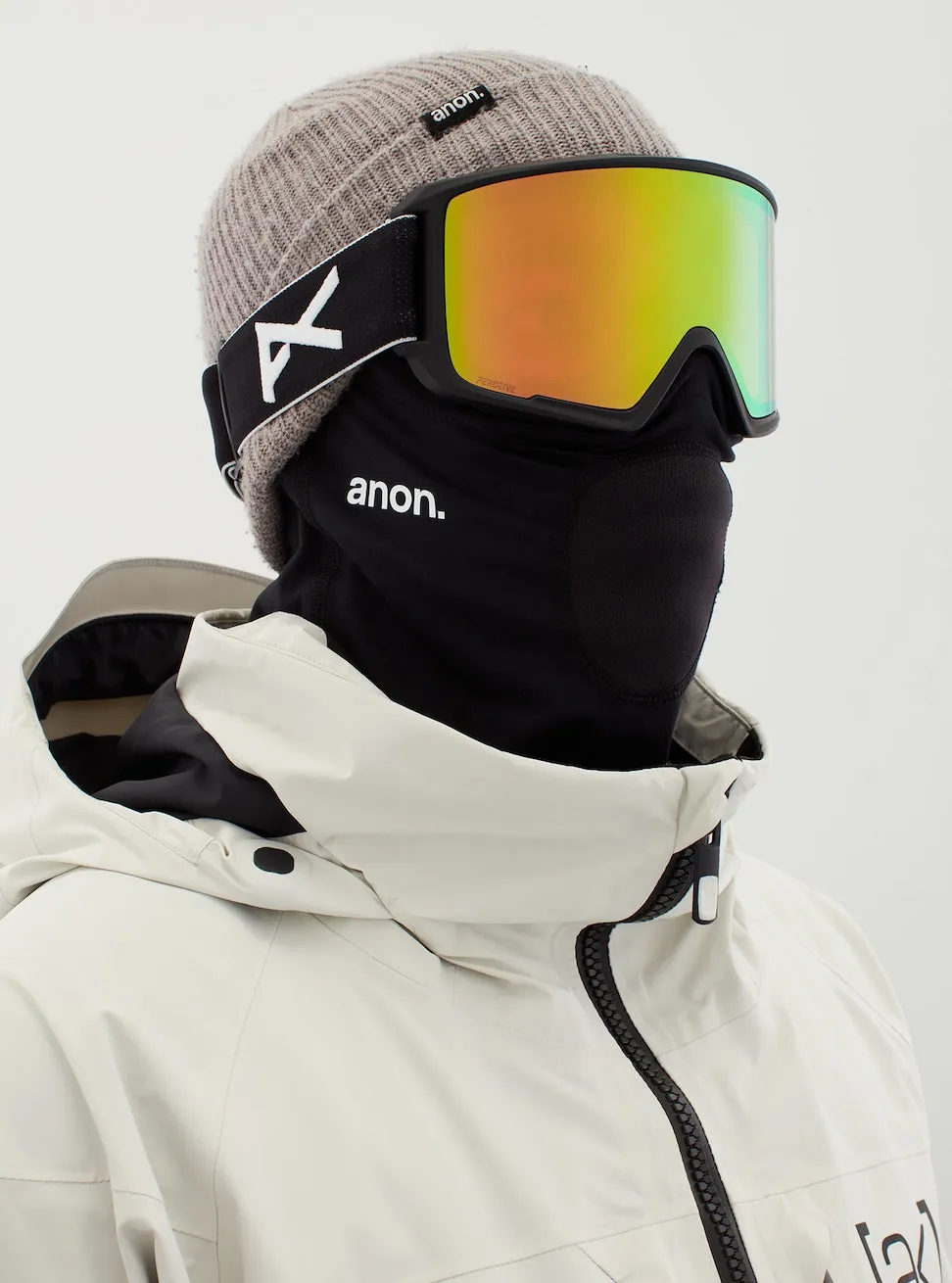 Anon M3 Goggles MFI Face mask & Spare Lens Mens Asian Fit 2022 Black / Perceive Variable Green Lens