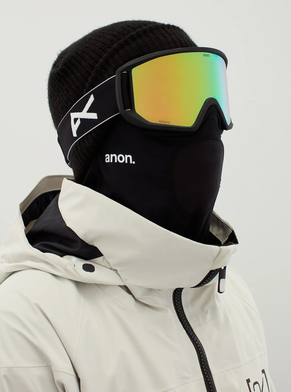 Anon Relapse   MFI Goggles 2022 Black / Perceive Variable Green Lens
