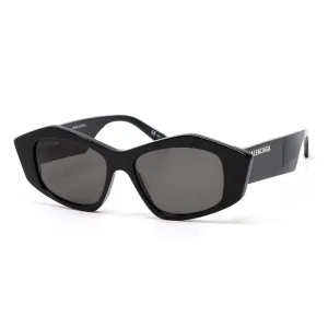 Balenciaga Cat Eye Full Rim, with a Black frame and Grey lens.