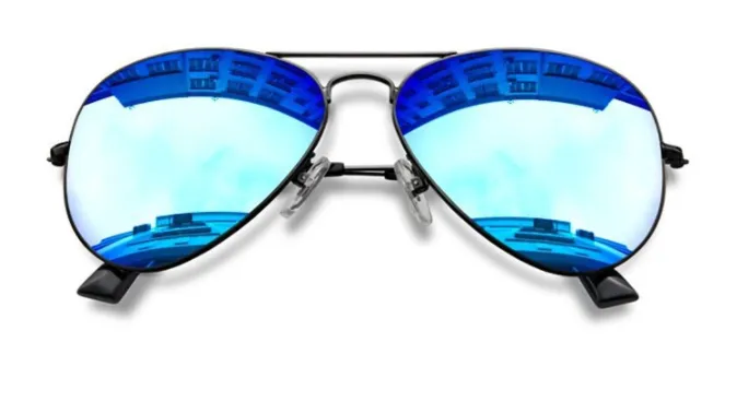 BCLEAR 1.49 Index Progressive Polarized Mirrored Sunglass Lenses Color Mirror Blue