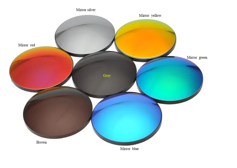 BCLEAR 1.49 Index Progressive Polarized Mirrored Sunglass Lenses Color Mirror Blue