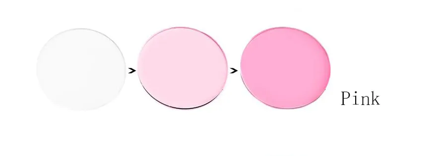 BCLEAR 1.56 Index Aspheric Photochromic Anti-Blue Anti-Glare Myopic Lenses Color Pink