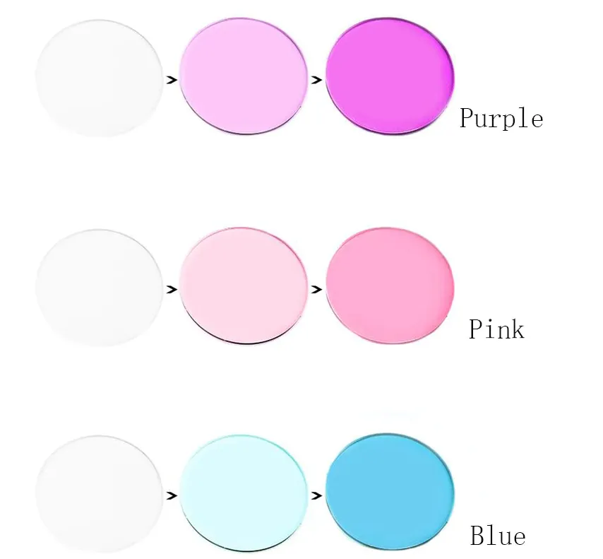 BCLEAR 1.56 Index Aspheric Photochromic Anti-Blue Anti-Glare Myopic Lenses Color Purple