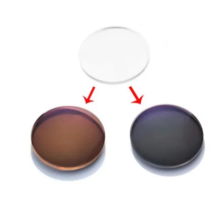 BCLEAR 1.61 Index Aspheric Photochromic Anti-Blue Myopic Lenses Color Brown