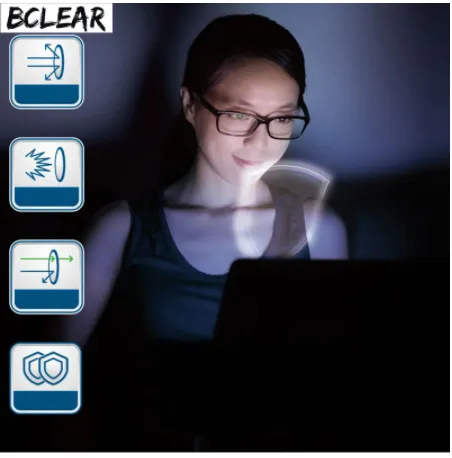 BCLEAR 1.61 Index Aspheric Photochromic Anti-Blue Myopic Lenses Color Brown