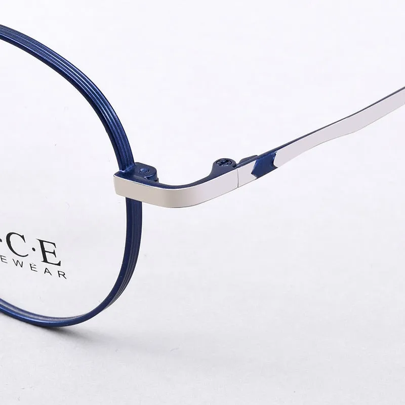 Bclear Unisex Eyeglasses Pure Titanium Round Small Full Rim Sc88302