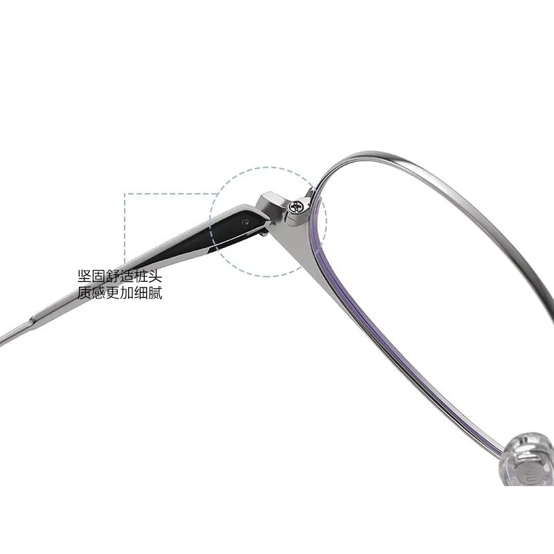 Bclear Unisex Full Rim Round Square Tr 90 Titanium Eyeglasses Wdpt906
