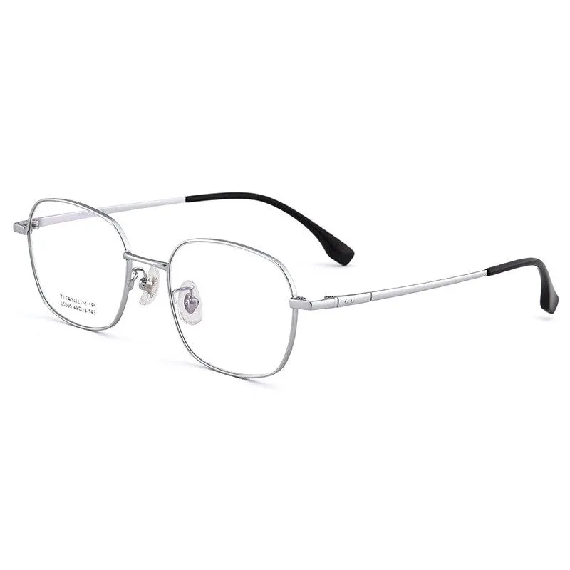 Bclear Unisex Full Rim Small Square Titanium Eyeglasses Lb5366
