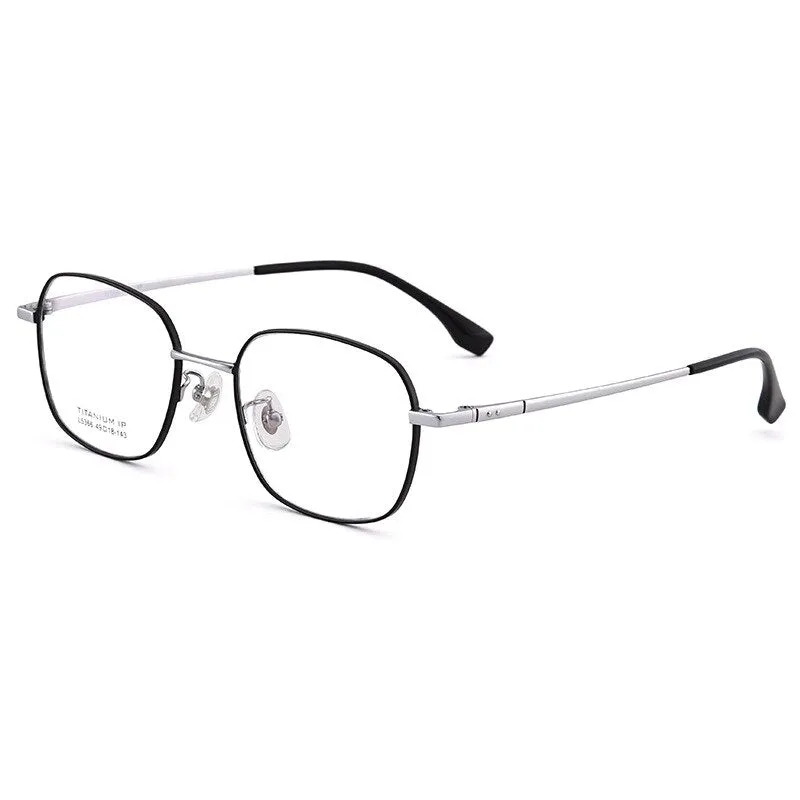 Bclear Unisex Full Rim Small Square Titanium Eyeglasses Lb5366