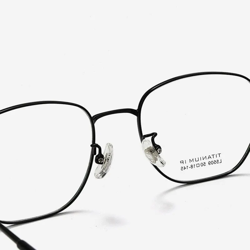 Bclear Unisex Full Rim Square Titanium Eyeglasses Lb5509