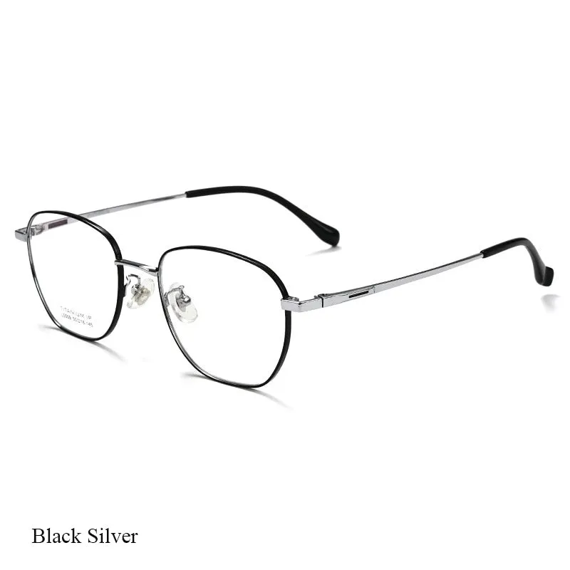 Bclear Unisex Full Rim Square Titanium Eyeglasses Lb5509