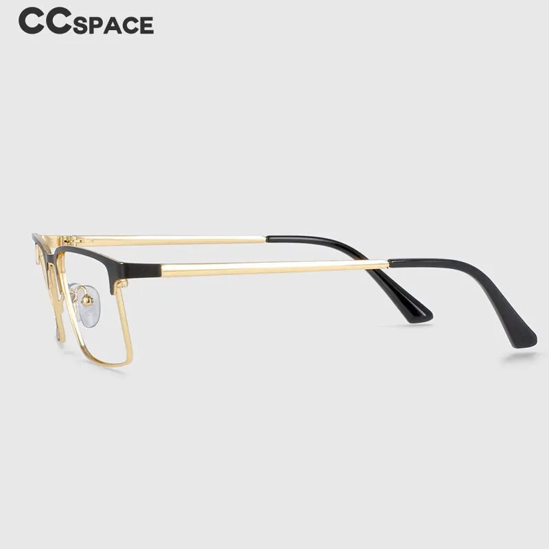 CCspace Men's Full Rim Square Alloy Frame Eyeglasses 53946