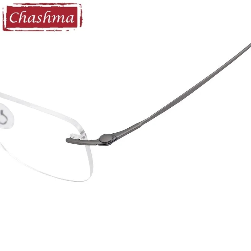 Chashma Unisex Rimless Rectangle Titanium Eyeglasses 16006