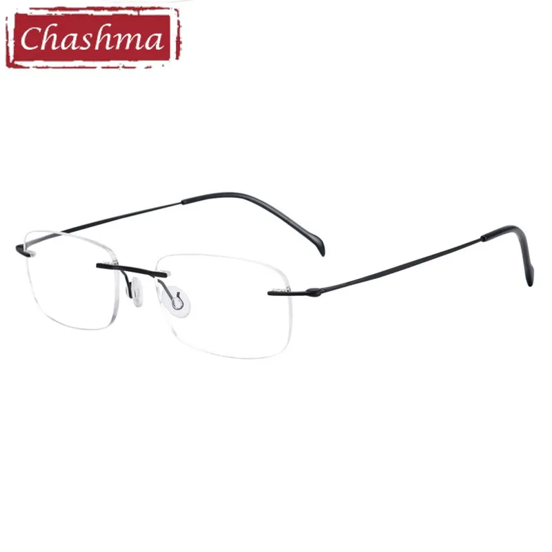 Chashma Unisex Rimless Rectangle Titanium Eyeglasses 16006