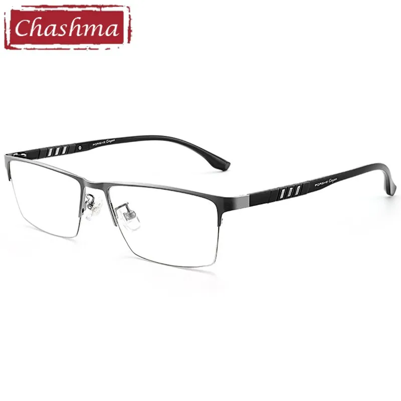 Chashma Unisex Semi Rim Stainless Steel Frame Eyeglasses