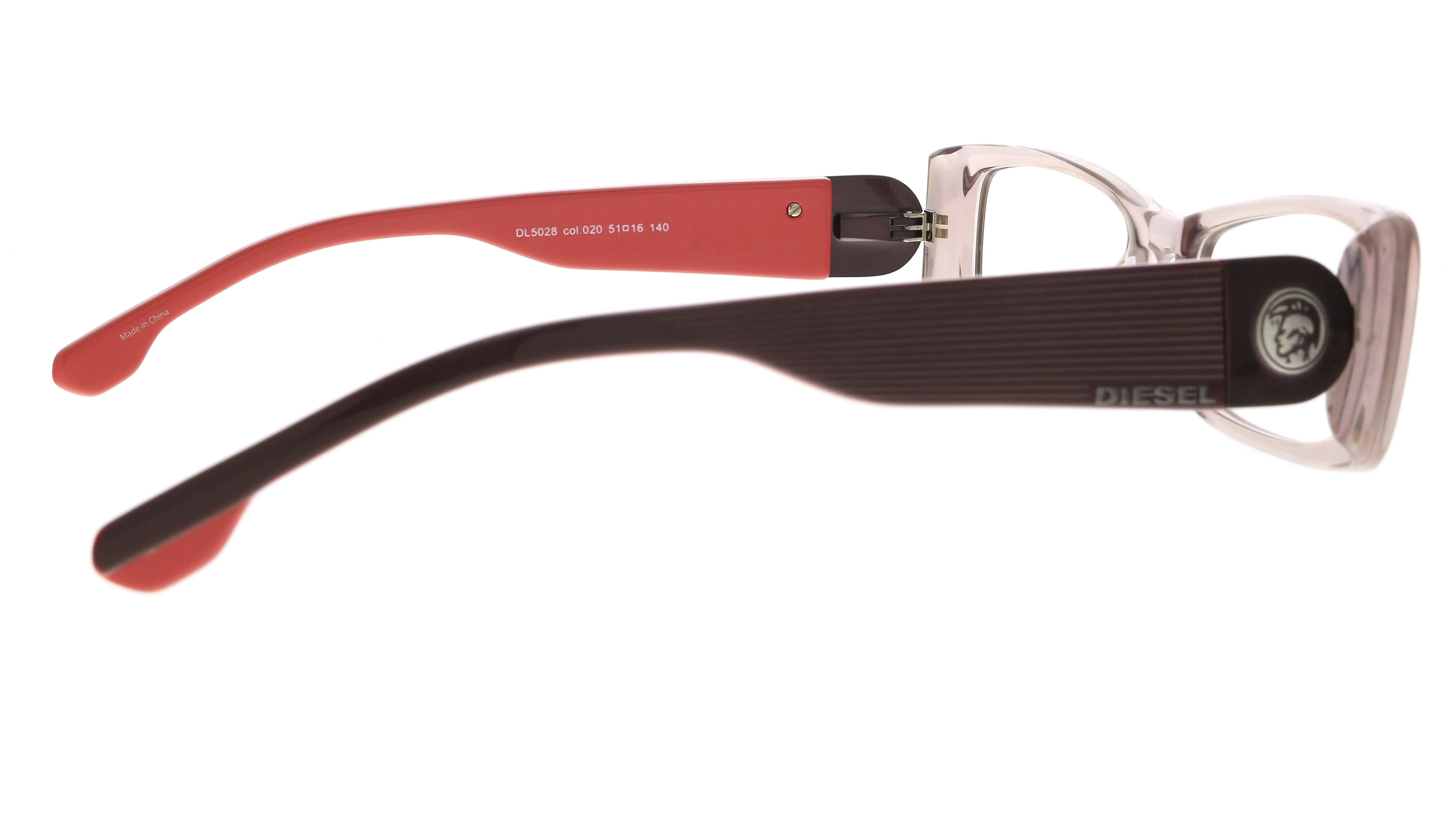 Diesel DL5028 020 Brown Rectangle Optical Frames
