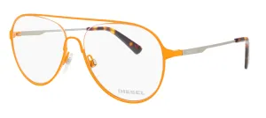 Diesel DL5322 Matte Orange Semi-Rimless Round Eyeglasses
