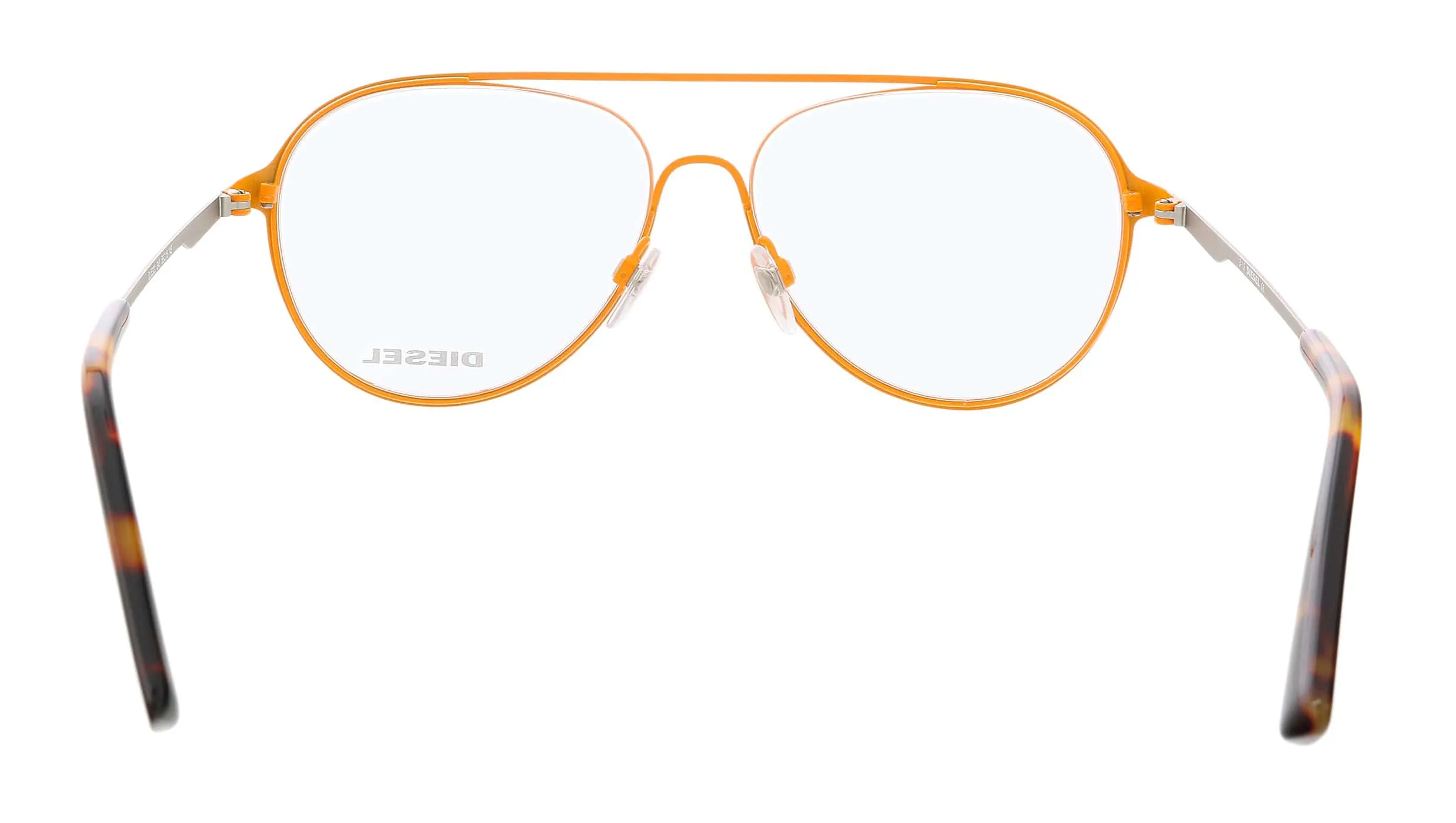 Diesel DL5322 Matte Orange Semi-Rimless Round Eyeglasses