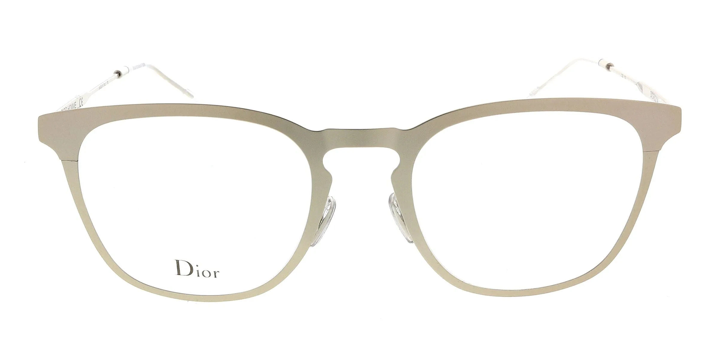 DIOR HOMME 214 Light Gold Square Eyeglasses