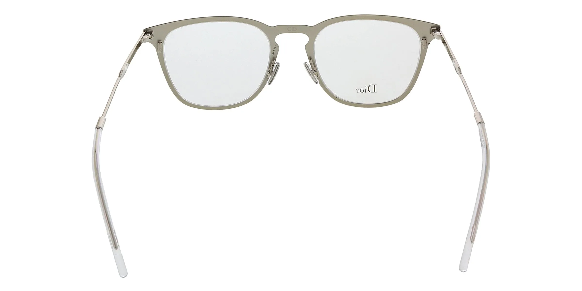 DIOR HOMME 214 Light Gold Square Eyeglasses