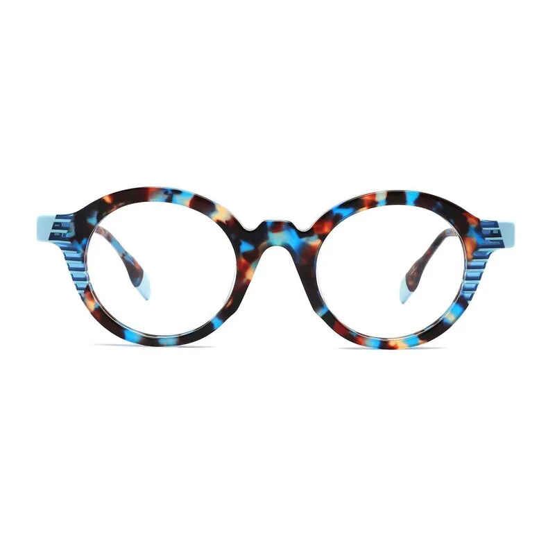 Gatenac Unisex Full Rim Round Acetate Eyeglasses Gxyj1013