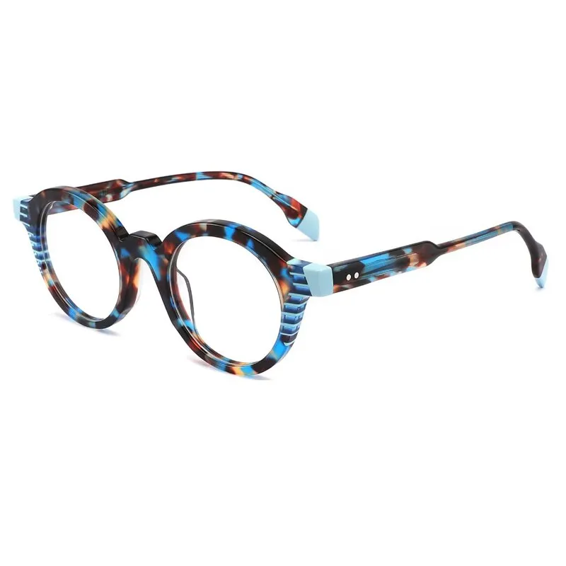 Gatenac Unisex Full Rim Round Acetate Eyeglasses Gxyj1013
