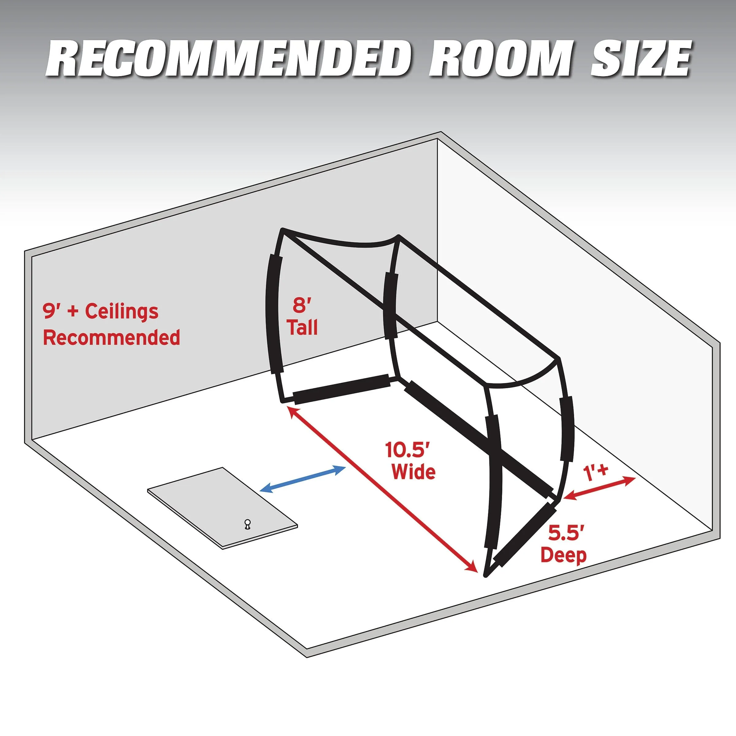 GoSports Range Cage 10 ft x 8 ft Golf Practice Hitting Net with Impact Screen