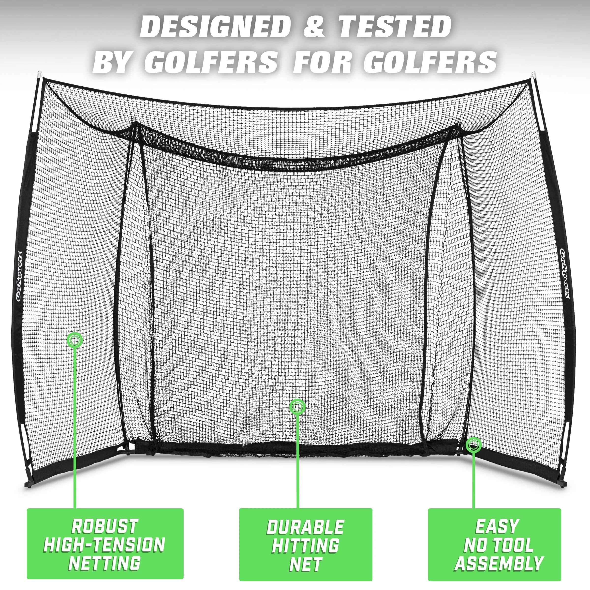 GoSports Range Cage 10 x 8 ft Golf Practice Hitting Net - Classic Net