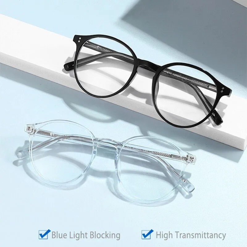 Handoer Unisex Full Rim Round Tr 90 Eyeglasses 210