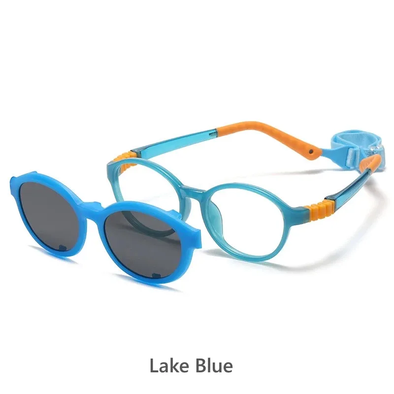 KatKani Childrens Unisex Full Rim Round Plastic Eyeglasses 18271