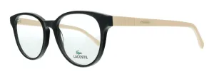 Lacoste L2834 001 Black Round Eyeglasses