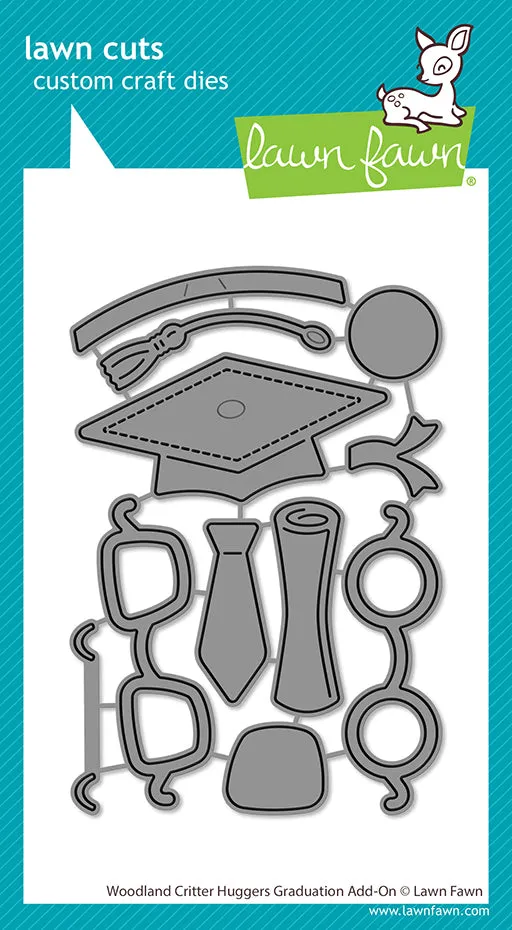LAWN FAWN: Woodland Critter Huggers | Graduation Add-On | Lawn Cuts Die