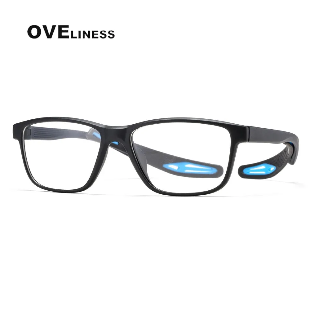 Oveliness Unisex Full Rim Square Tr 90 Ultem Sport Eyeglasses Ad58