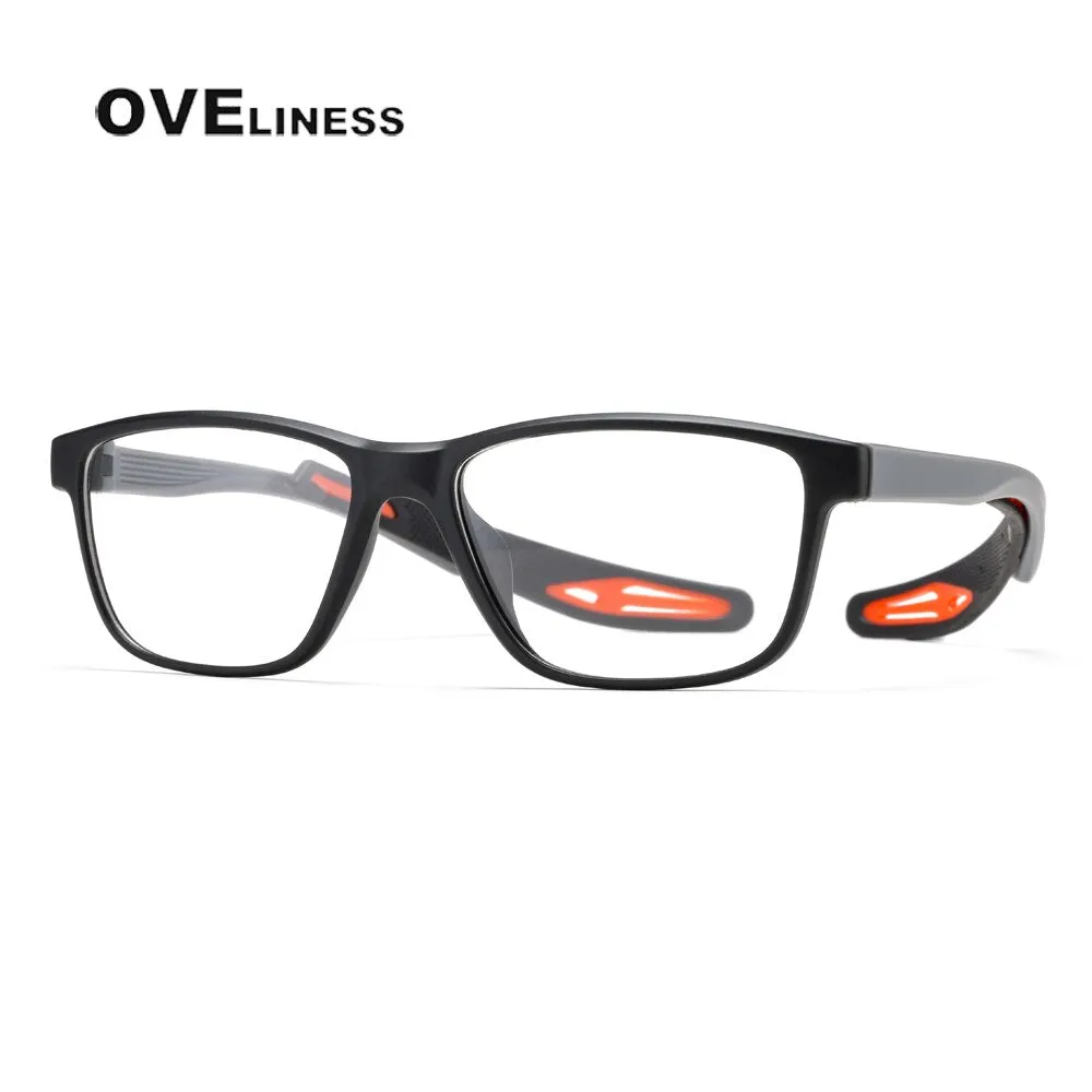 Oveliness Unisex Full Rim Square Tr 90 Ultem Sport Eyeglasses Ad58