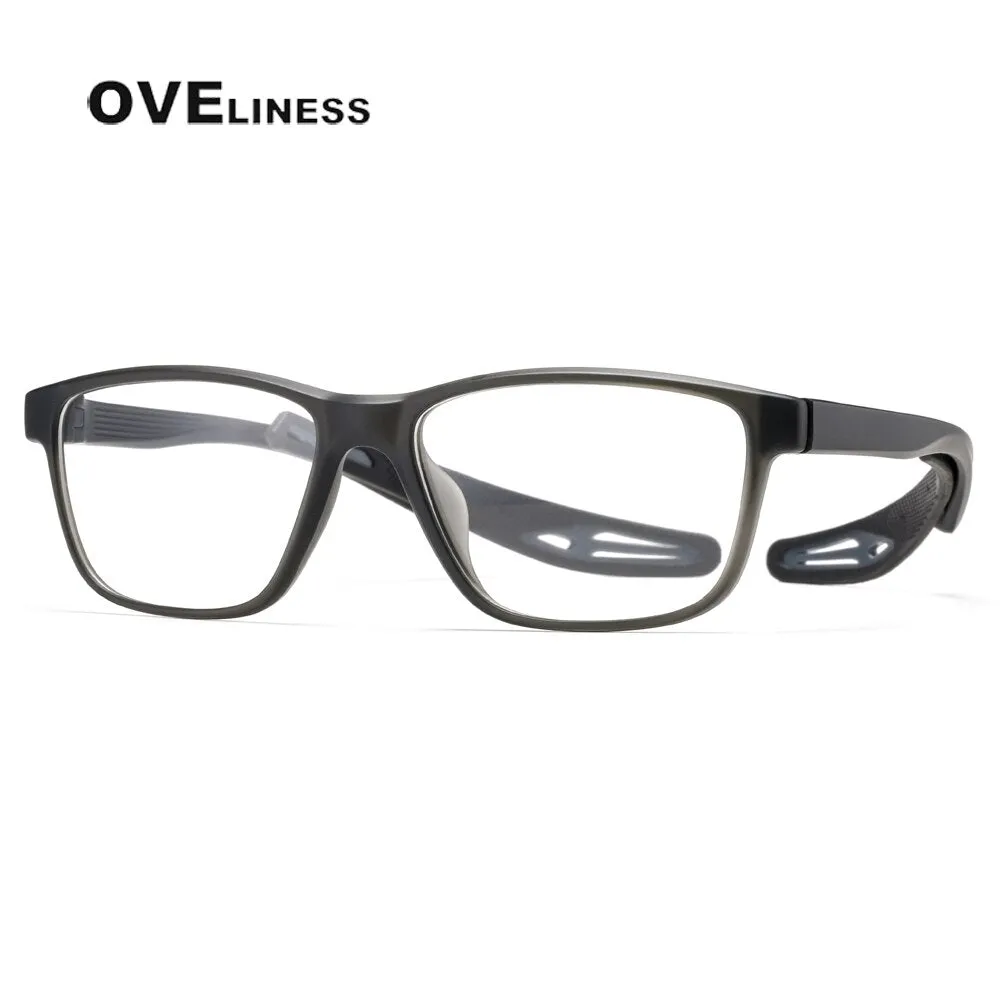 Oveliness Unisex Full Rim Square Tr 90 Ultem Sport Eyeglasses Ad58