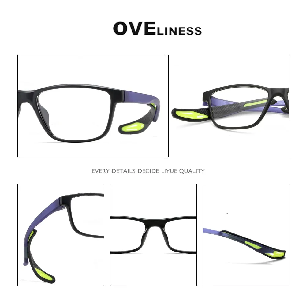 Oveliness Unisex Full Rim Square Tr 90 Ultem Sport Eyeglasses Ad58