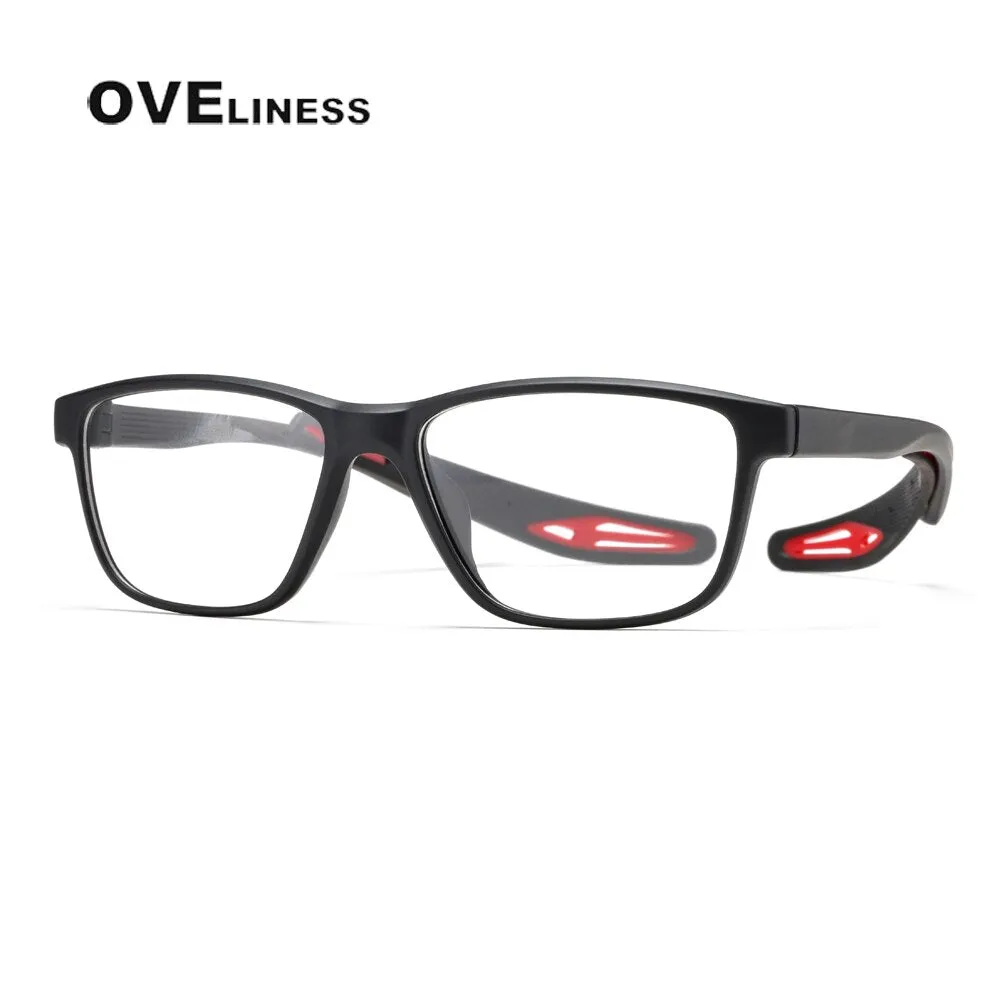 Oveliness Unisex Full Rim Square Tr 90 Ultem Sport Eyeglasses Ad58