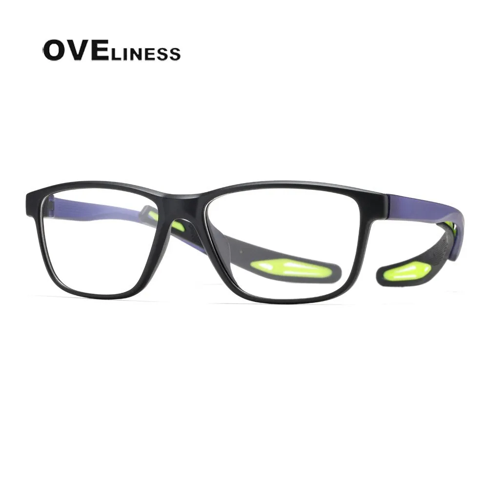 Oveliness Unisex Full Rim Square Tr 90 Ultem Sport Eyeglasses Ad58