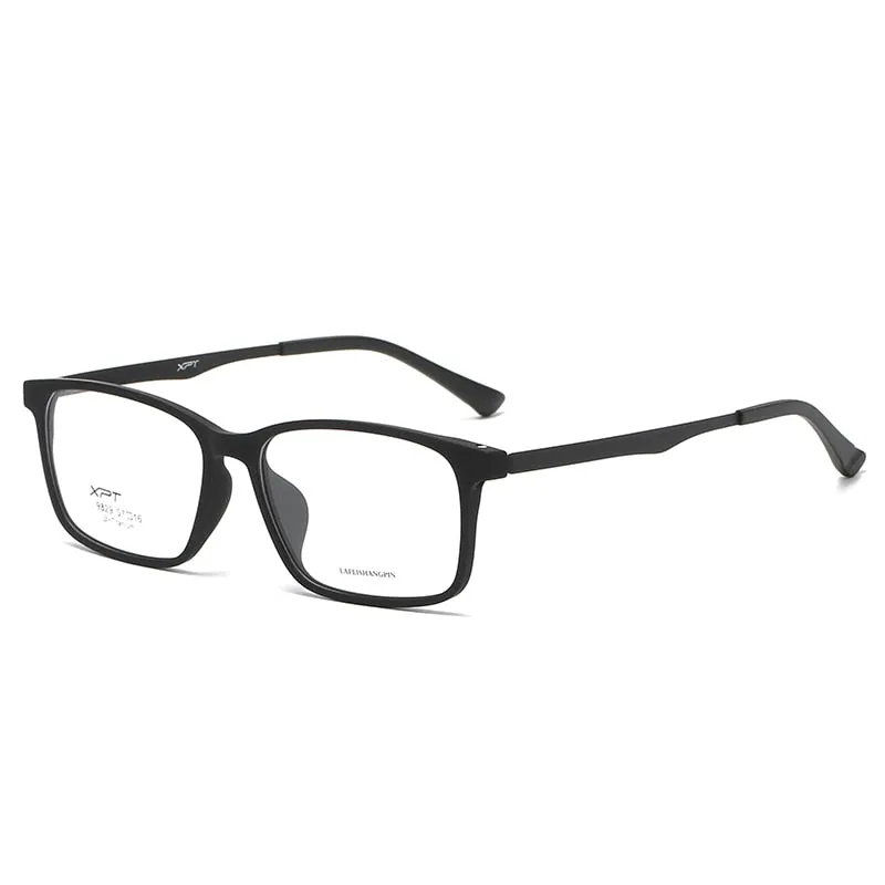 Reven Jate Unisex Full Rim Large Square Titanium Eyeglasses 9829