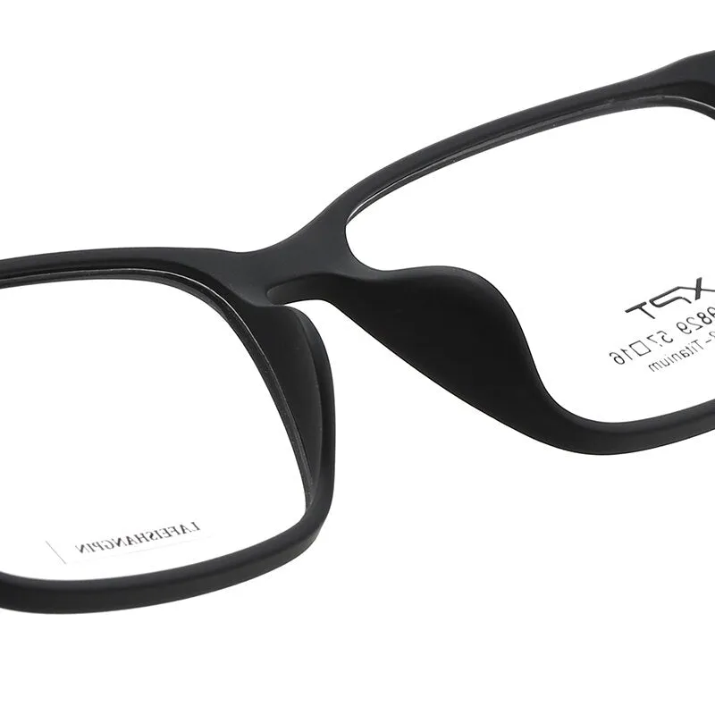 Reven Jate Unisex Full Rim Large Square Titanium Eyeglasses 9829