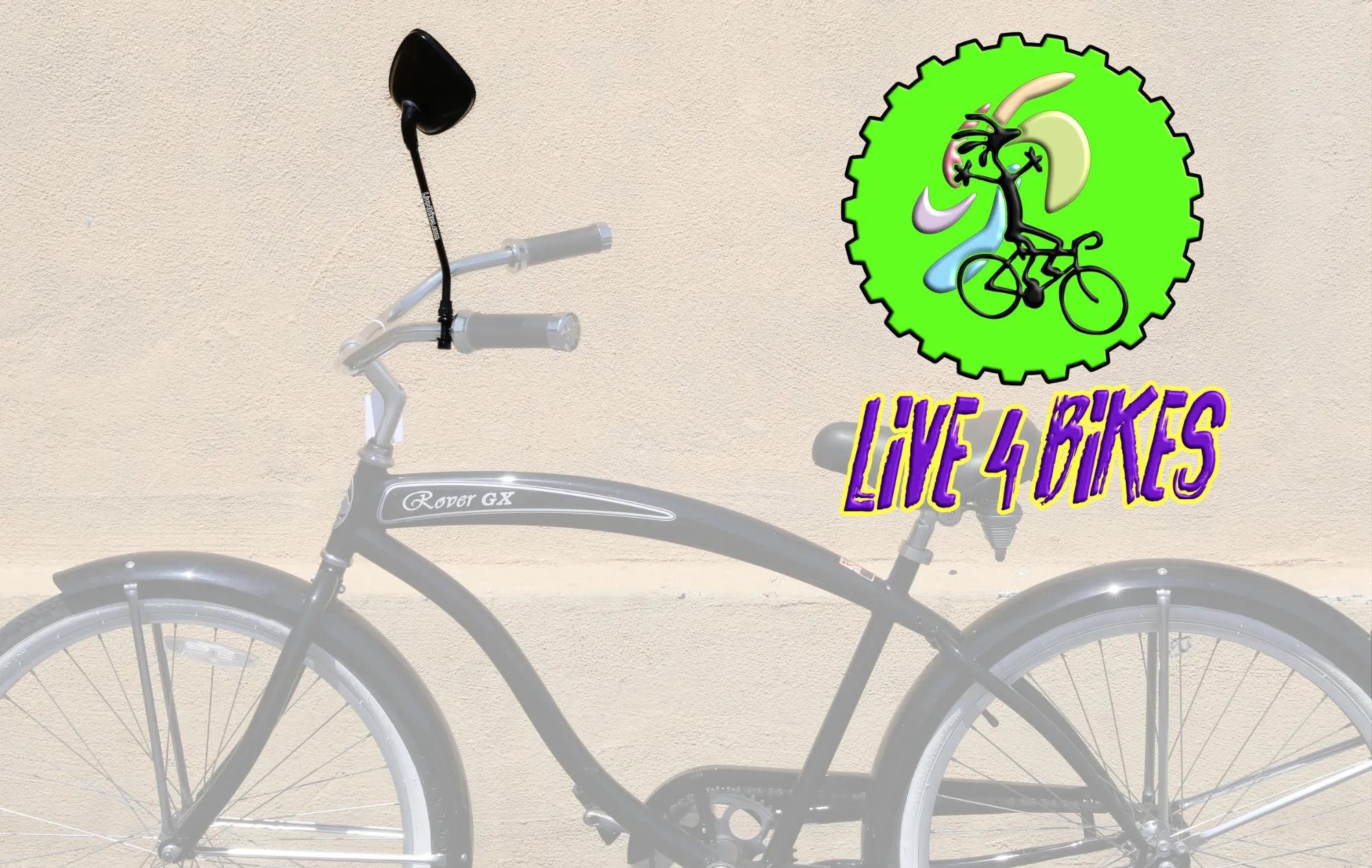 SunLite DH II Heavy Duty 11-1/2" stem Bicycle Handlebar Bolt On Mirror -Live4bikes