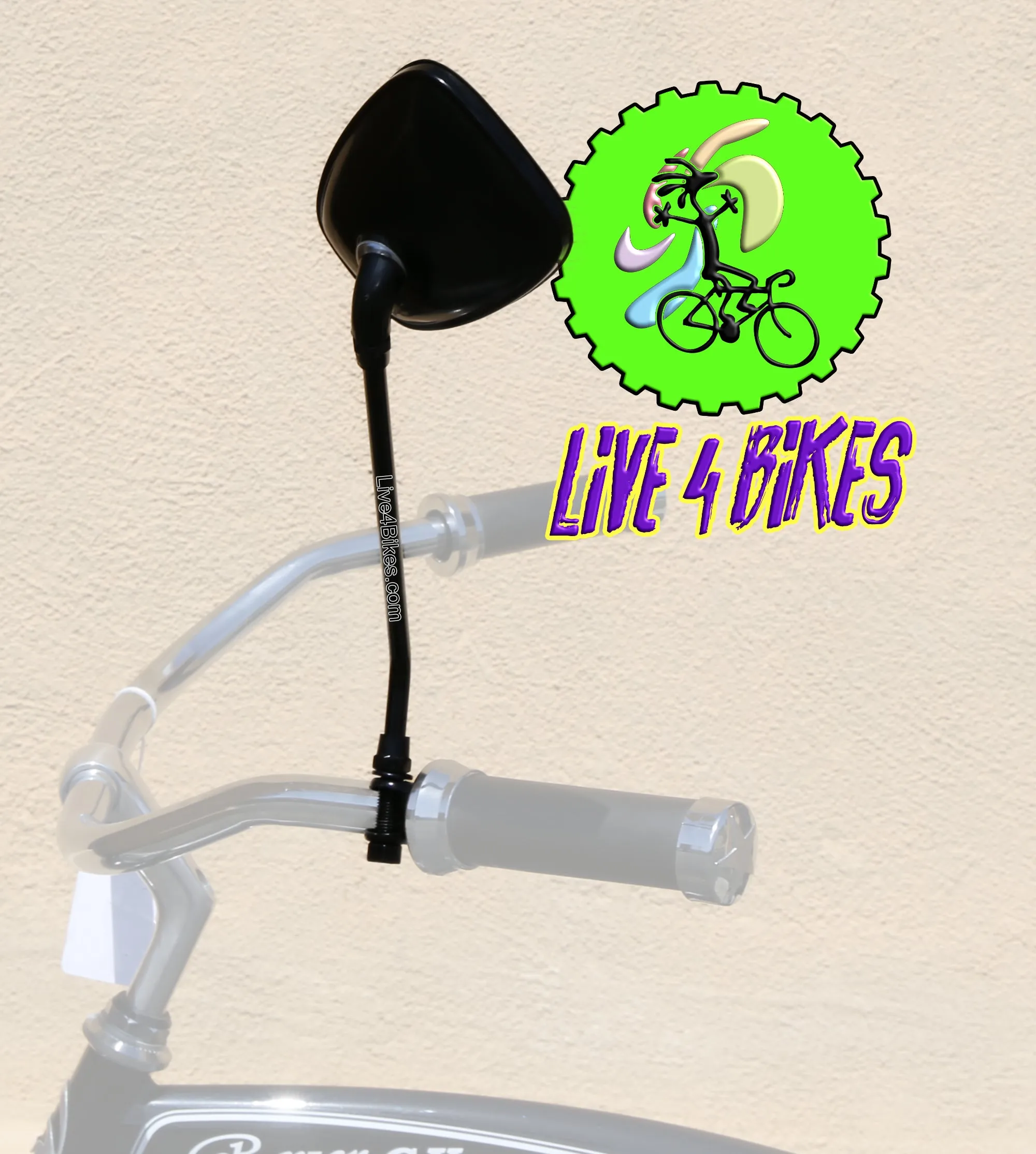 SunLite DH II Heavy Duty 11-1/2" stem Bicycle Handlebar Bolt On Mirror -Live4bikes